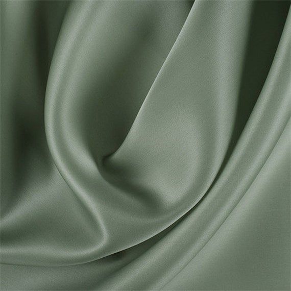 Dark Sage Silk Satin Organza, Fabric By The Yard -   18 sage green aesthetic vintage wallpaper ideas