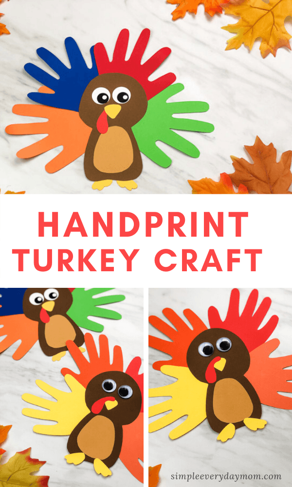 A Colorful & Cute Turkey Handprint Craft For Kids -   18 thanksgiving crafts for kids toddlers ideas