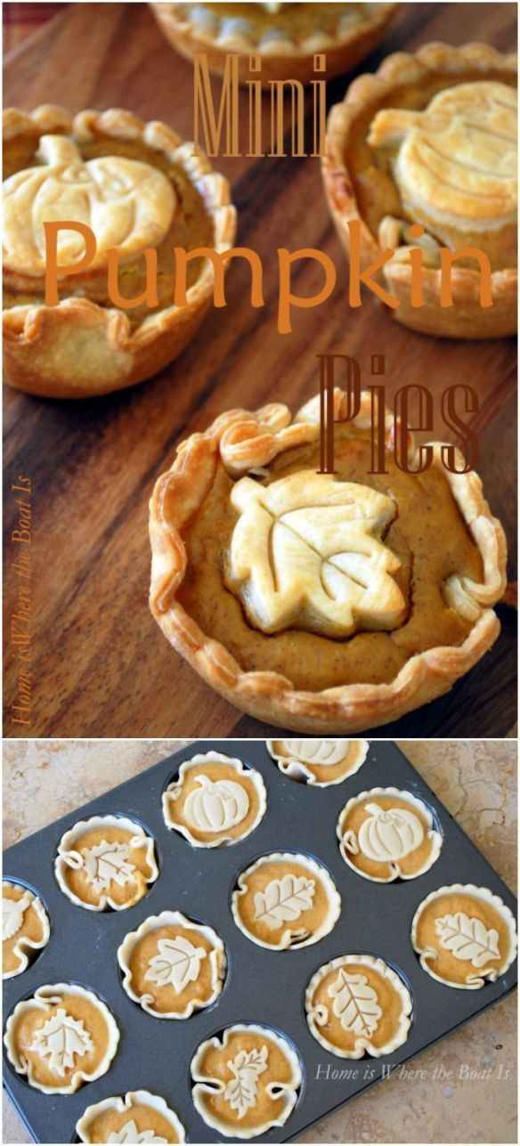 Mini Pumpkin Pies! Top pinned recipe for quick and easy mini pumpkins pies using refrigerated pie cr -   18 thanksgiving desserts pie minis ideas