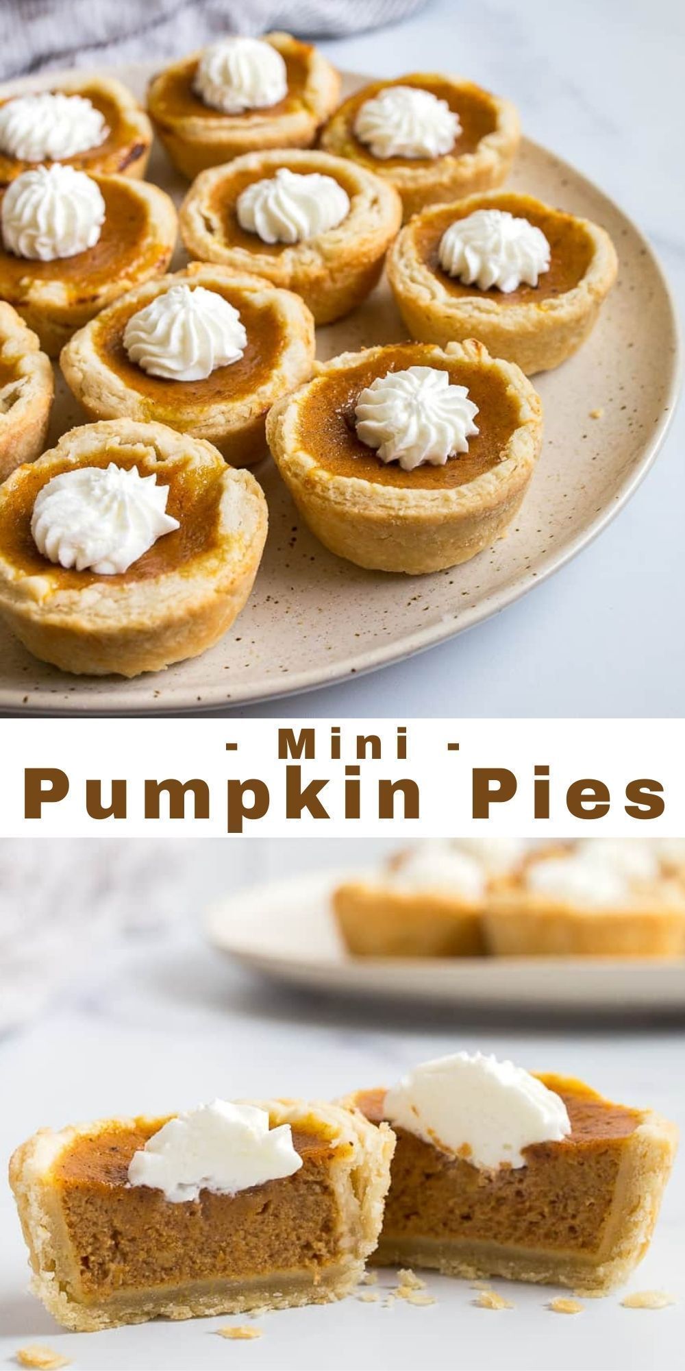 Mini Pumpkin Pies in Muffin Cups (small Pumpkin Pie) - Dessert for Two -   18 thanksgiving desserts pie minis ideas