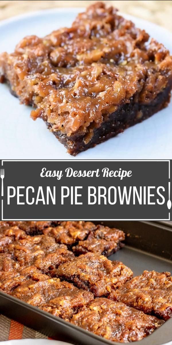 Pecan Pie Brownies -   18 thanksgiving recipes dessert chocolate ideas