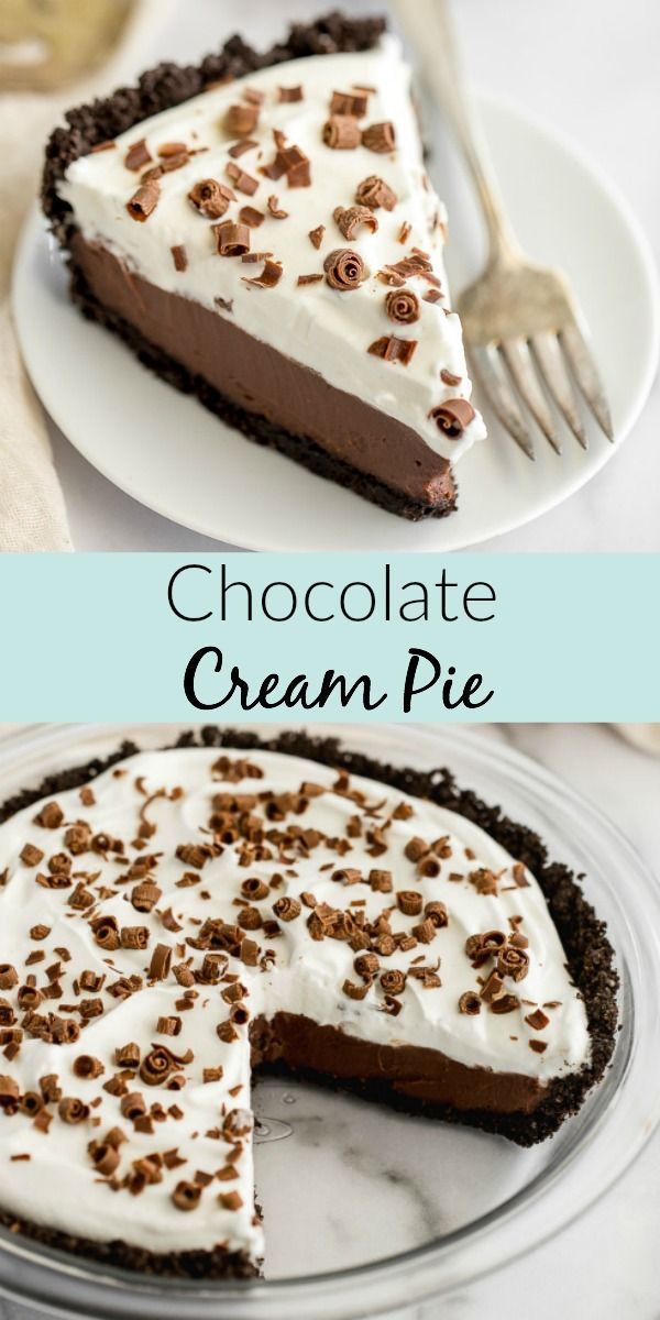 Homemade Chocolate Cream Pie Recipe - Live Well Bake Often -   18 thanksgiving recipes dessert chocolate ideas