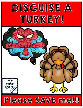 Disguise a Turkey Free -   18 turkey disguise project template student ideas