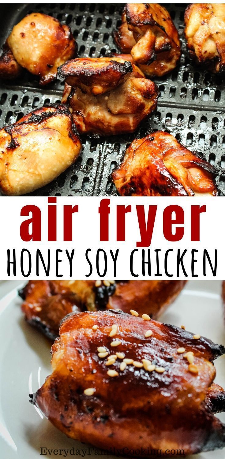 Air Fryer Honey Soy Chicken Thighs | An Easy Air Fryer Dinner Option -   19 air fryer recipes chicken boneless wings ideas