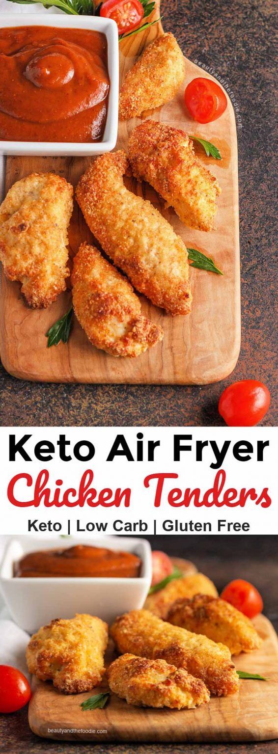 Keto Air Fryer Chicken Tenders | Beauty and the Foodie -   19 air fryer recipes chicken tenders keto ideas