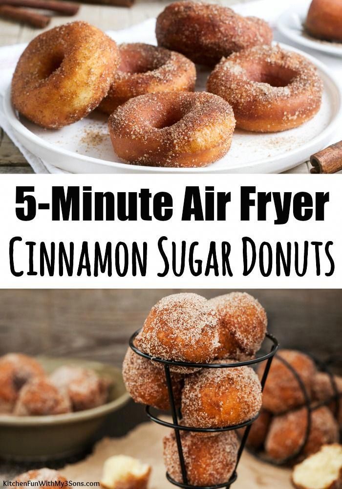 Cinnamon Sugar Air Fryer Donuts (4-ingredients) -   19 air fryer recipes easy snacks ideas