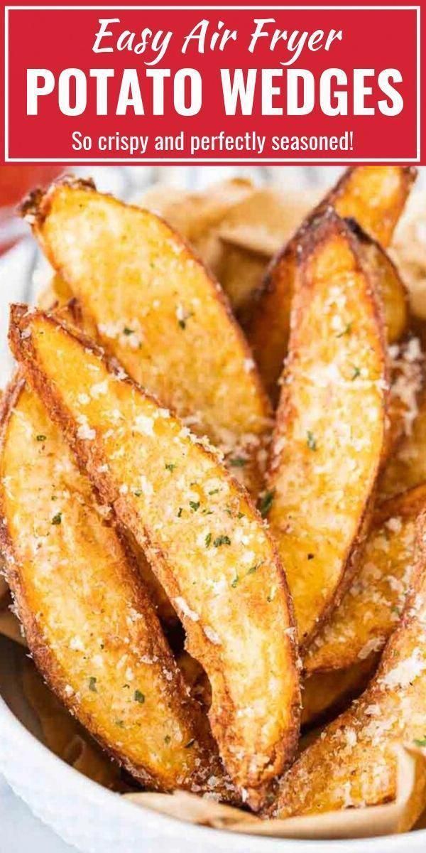 Air Fryer Potato Wedges {Extra crispy!} | Plated Cravings -   19 air fryer recipes easy snacks ideas