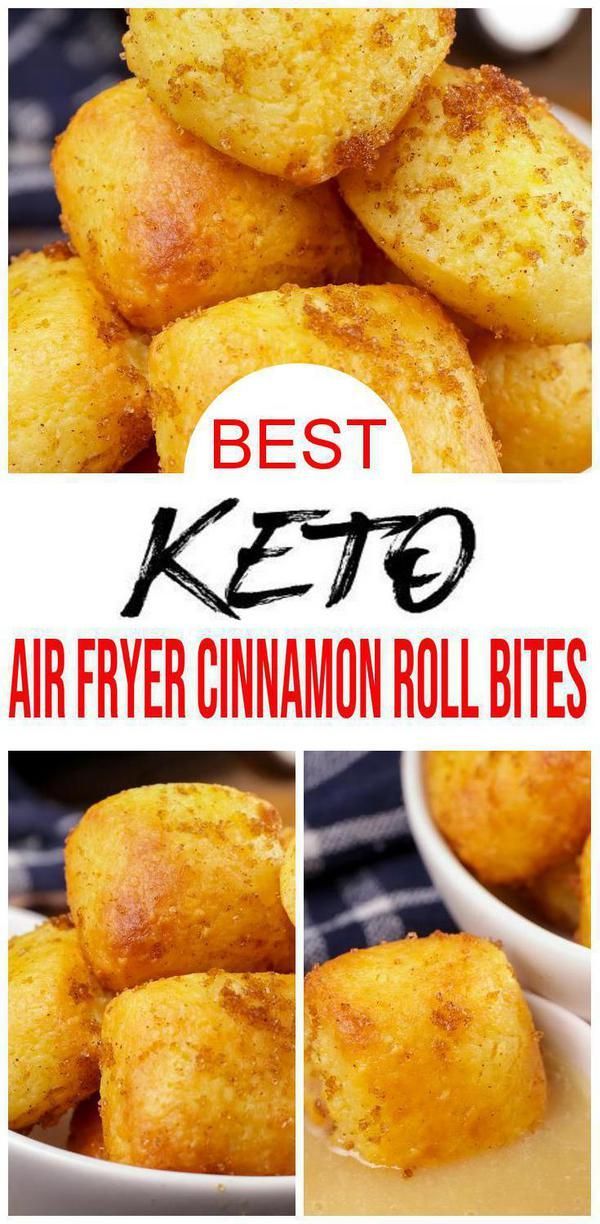 BEST Keto Cinnamon Roll Bites! Low Carb Air Fryer Cinnamon Roll Idea – Quick & Easy Ketogenic Diet Recipe – Beginner Keto Friendly – Breakfast - Desserts - Snacks -   19 air fryer recipes healthy low sodium ideas