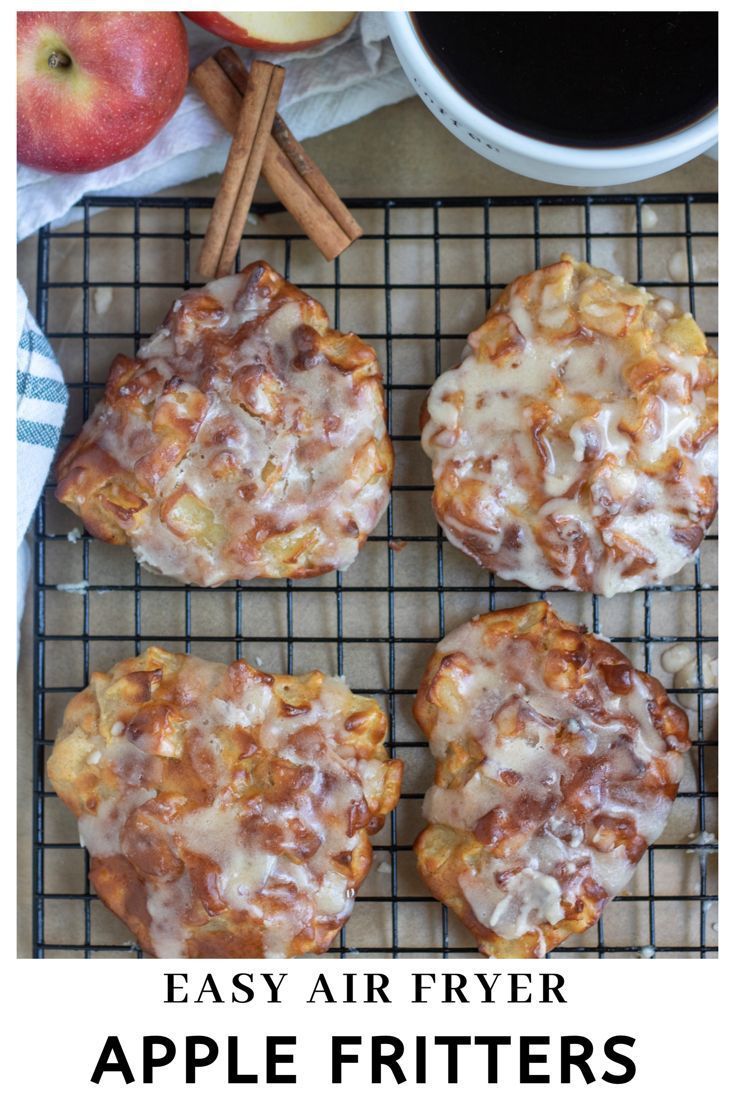 Air Fryer Apple fritters with Brown Butter Glaze - Wine a Little, Cook a Lot -   19 air fryer recipes healthy low sodium ideas