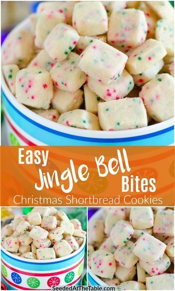 Jingle Bell Bites (Holiday Shortbread Cookies) -   19 christmas ideas