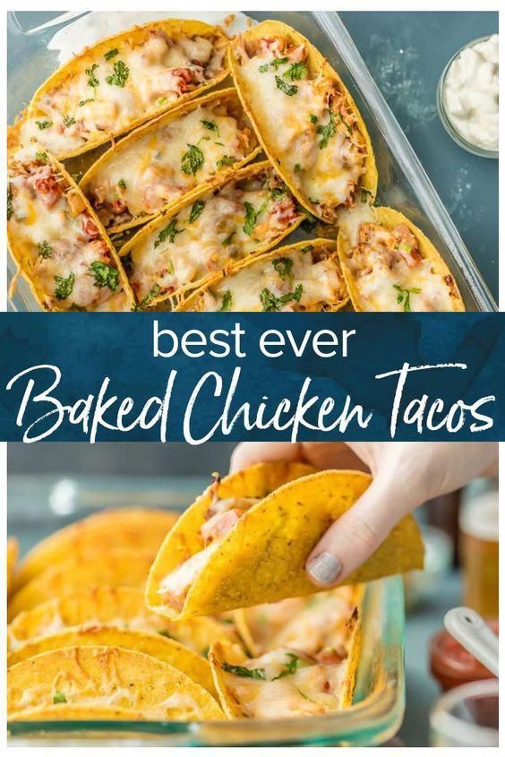 Baked Chicken Tacos (HOW TO VIDEO) - The Cookie Rookie -   19 dinner recipes easy quick ideas