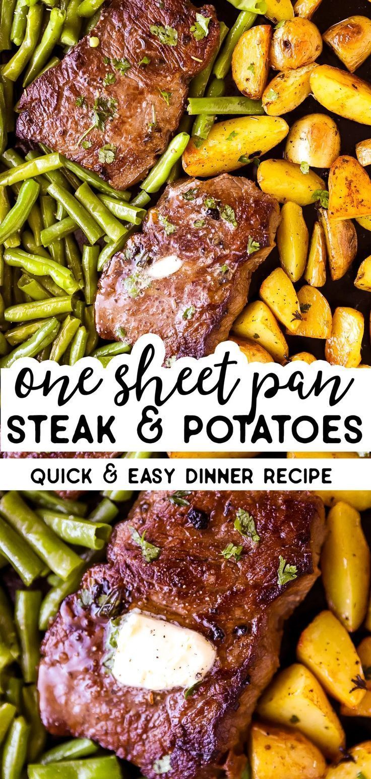 Steak and Potato Sheet Pan Dinner -   19 dinner recipes easy quick ideas
