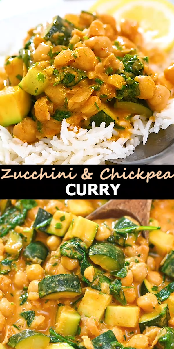 Easy Zucchini Chickpea Curry -   19 dinner recipes for family vegetarian ideas