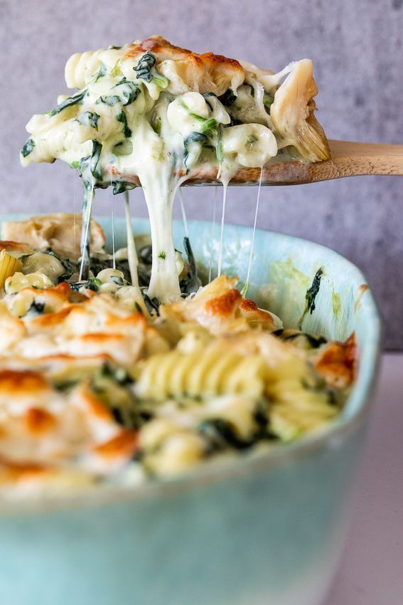 Spinach artichoke pasta bake - Simply Delicious -   19 dinner recipes for family vegetarian ideas