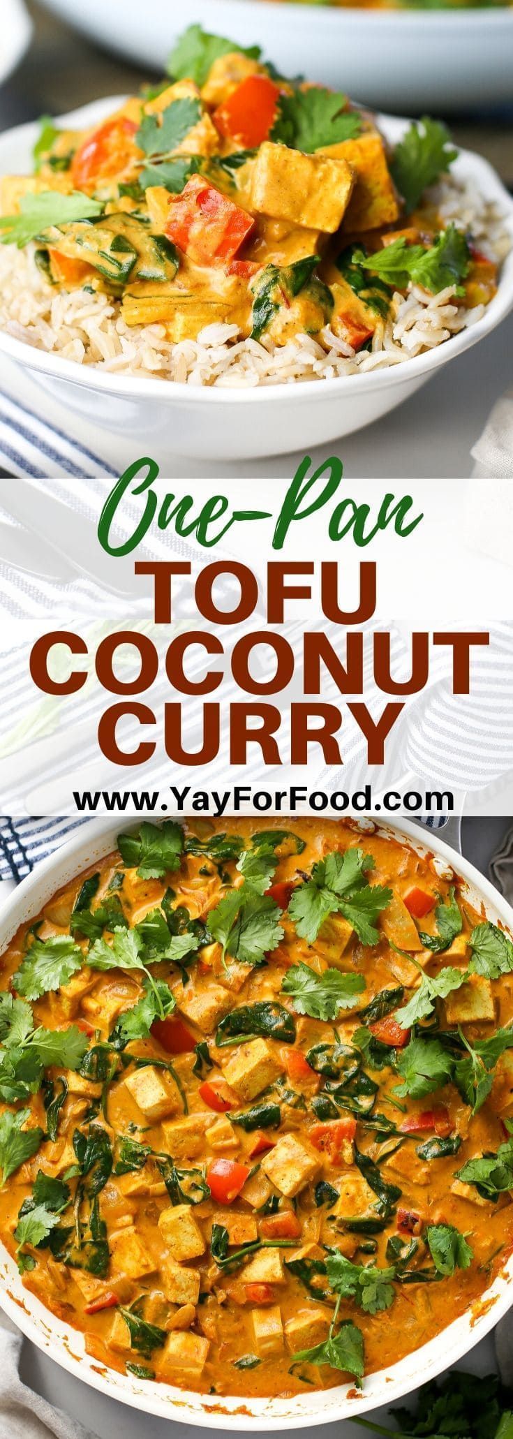 One-Pan Tofu Coconut Curry -   19 dinner recipes for family vegetarian ideas