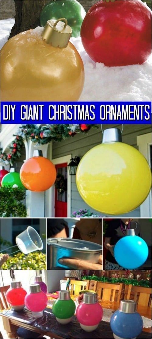 How to Make Your Own Giant Christmas Ornaments -   19 diy christmas decorations easy outdoor ideas