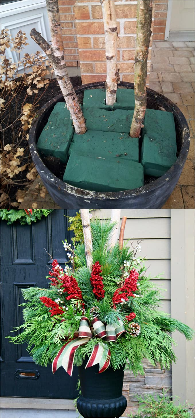 DIY Fall & Thanksgiving Decorations Planter {So Easy!} -   19 diy christmas decorations easy outdoor ideas