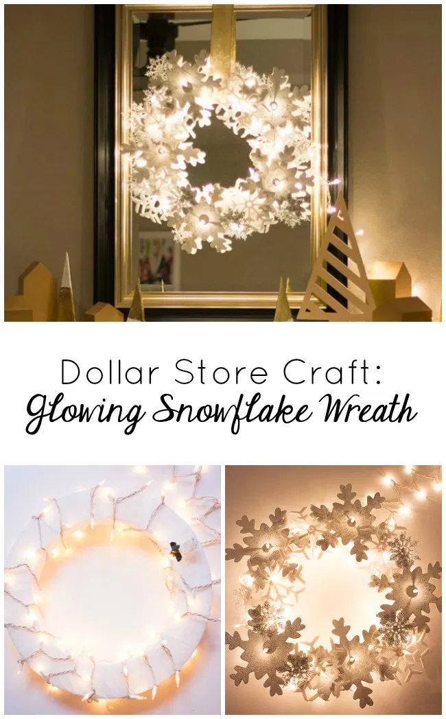 Glowing Snowflake Wreath -   19 diy christmas decorations easy paper ideas