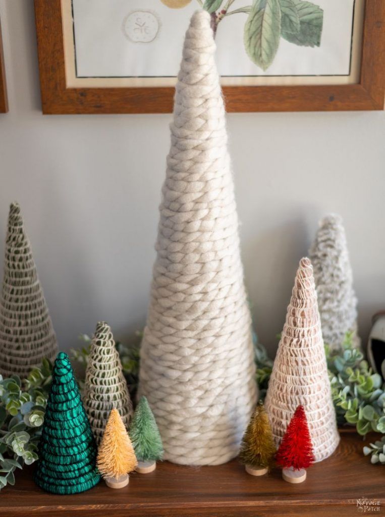 DIY Mambo Yarn Trees | An Easy & Beautiful Craft! | The Navage Patch -   19 diy christmas decorations easy paper ideas
