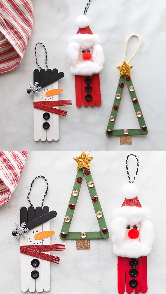 Popsicle Stick Christmas Crafts -   19 diy christmas decorations easy paper ideas