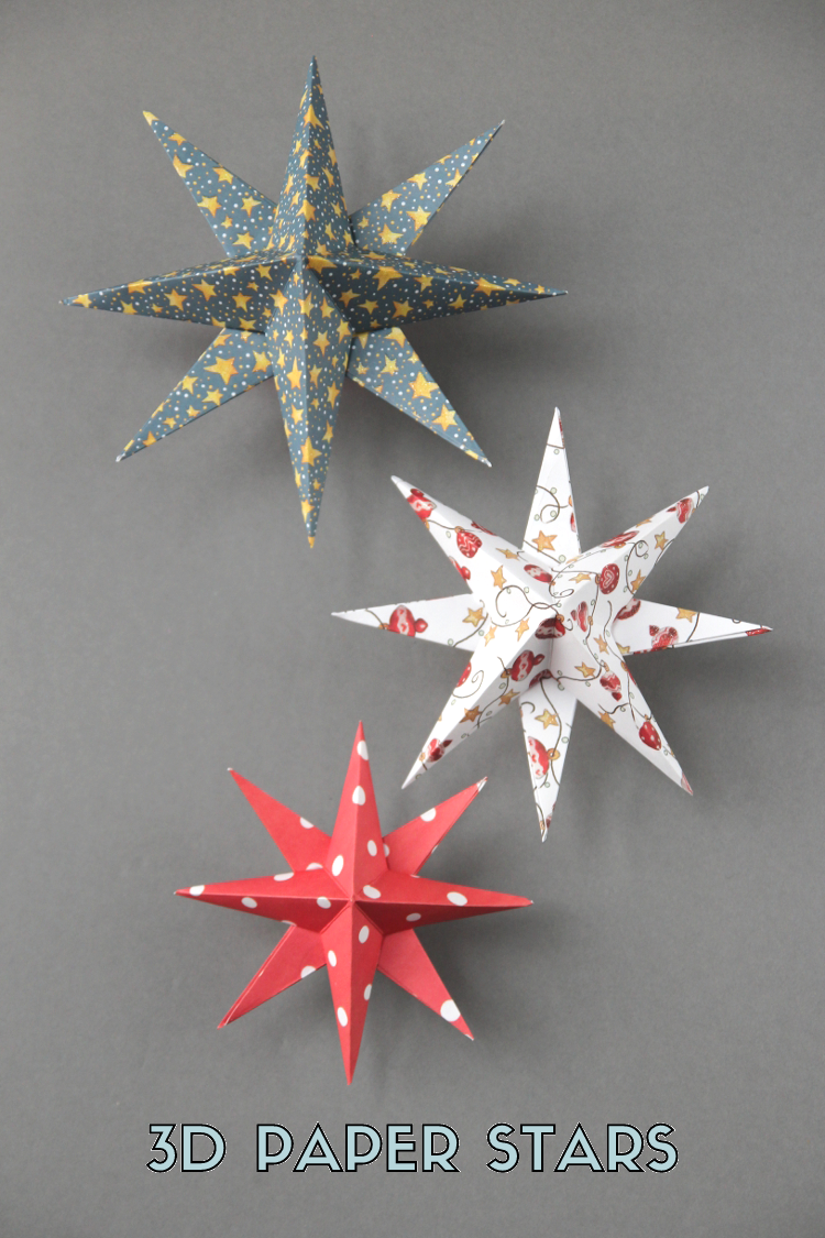 3D PAPER STAR CHRISTMAS DECORATIONS. — Gathering Beauty -   19 diy christmas decorations easy paper ideas