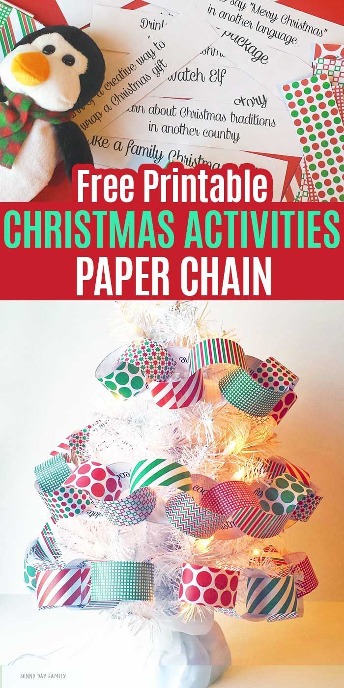Free Printable Christmas Activities Paper Chain -   19 diy christmas decorations for kids paper ideas