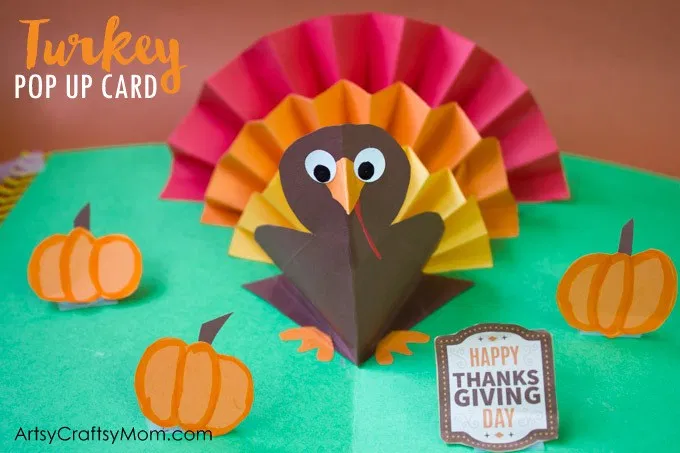 DIY Thanksgiving Turkey Pop Up Card -   19 diy thanksgiving cards easy ideas