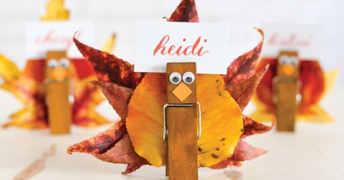 Easy Turkey Place Cards -   19 diy thanksgiving cards easy ideas