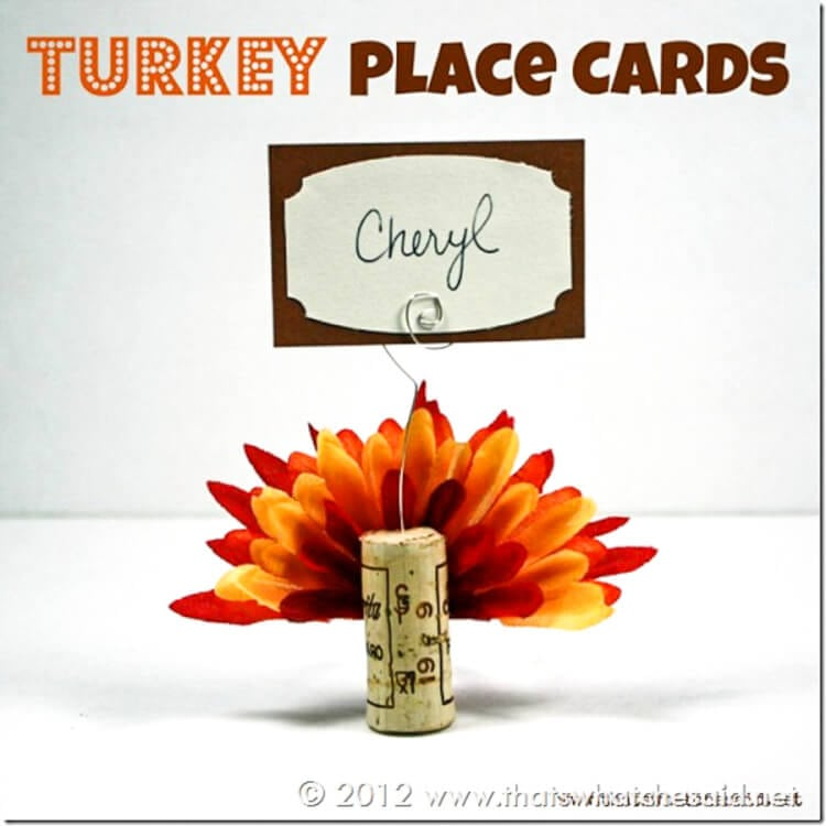 Turkey Place Cards | Easy Thanksgiving Craft -   19 diy thanksgiving cards easy ideas