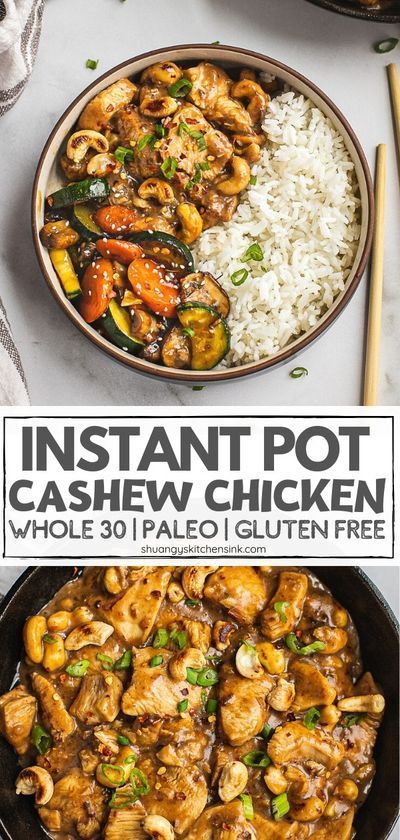 Instant Pot Cashew Chicken (Whole30) - Shuangy's Kitchensink -   19 healthy instant pot recipes chicken easy ideas