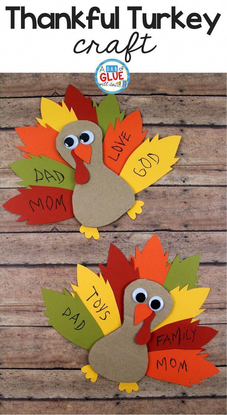 Cardboard Thankful Turkey Craft -   19 thanksgiving crafts for preschoolers fun ideas