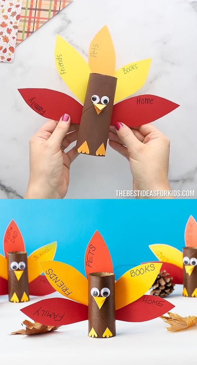 Toilet Paper Roll Turkey -   19 thanksgiving crafts for preschoolers fun ideas