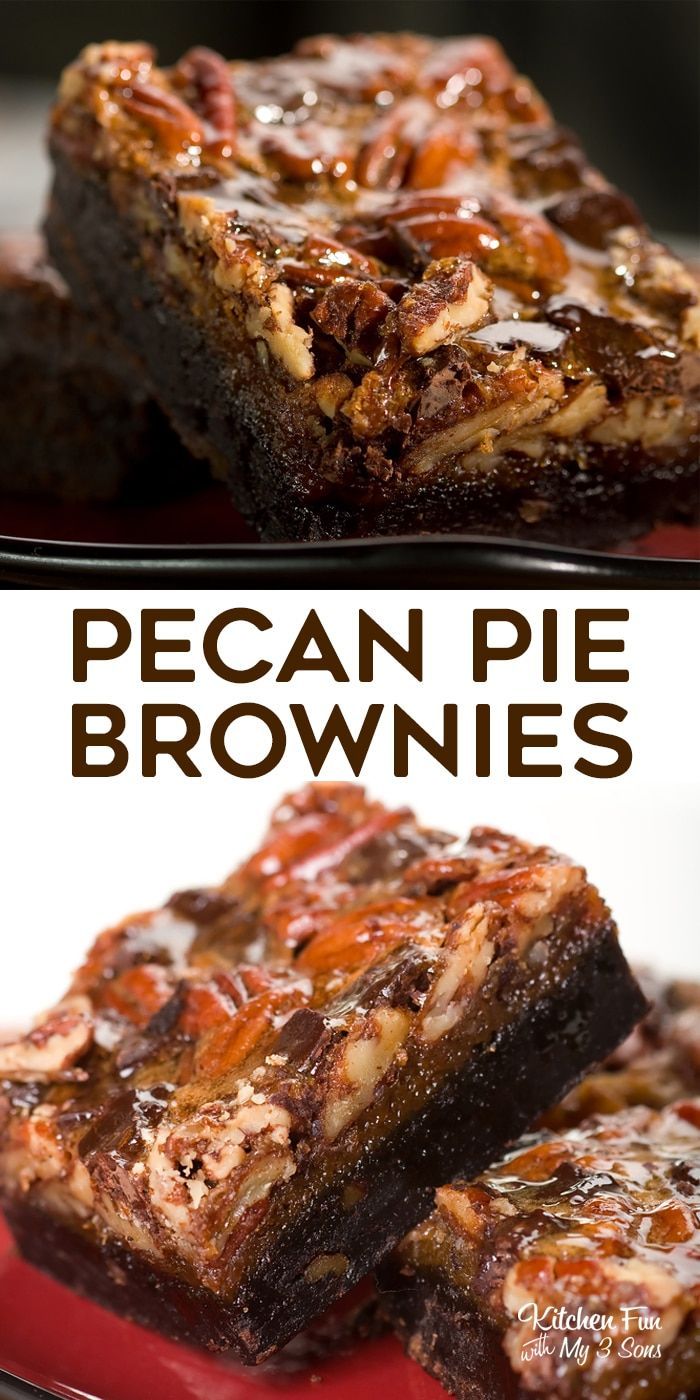 Pecan Pie Brownies -   19 thanksgiving desserts easy chocolate ideas