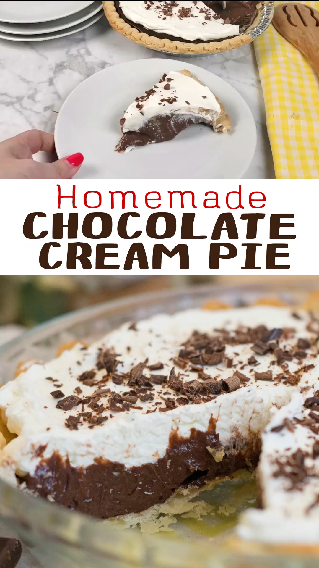 Chocolate Cream Pie (from scratch) -   19 thanksgiving desserts easy chocolate ideas