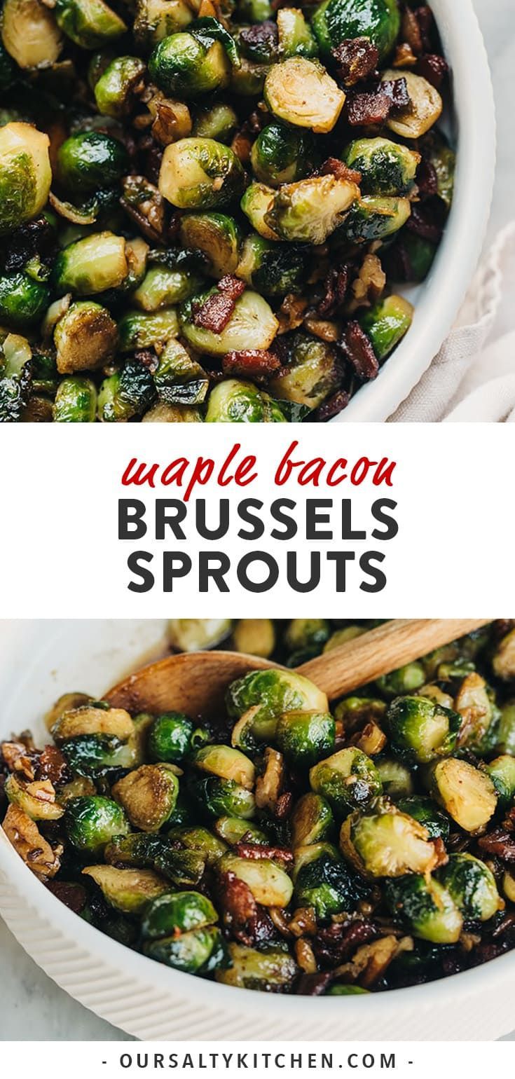 Bacon Brussels Sprouts with Maple Bourbon Glaze -   19 thanksgiving side dishes crockpot ideas