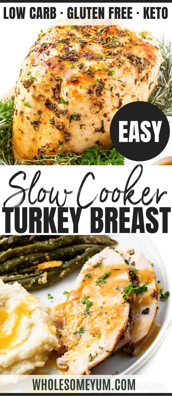 Crock Pot Slow Cooker Turkey Breast Recipe | Wholesome Yum -   19 turkey breast recipes crock pot ideas