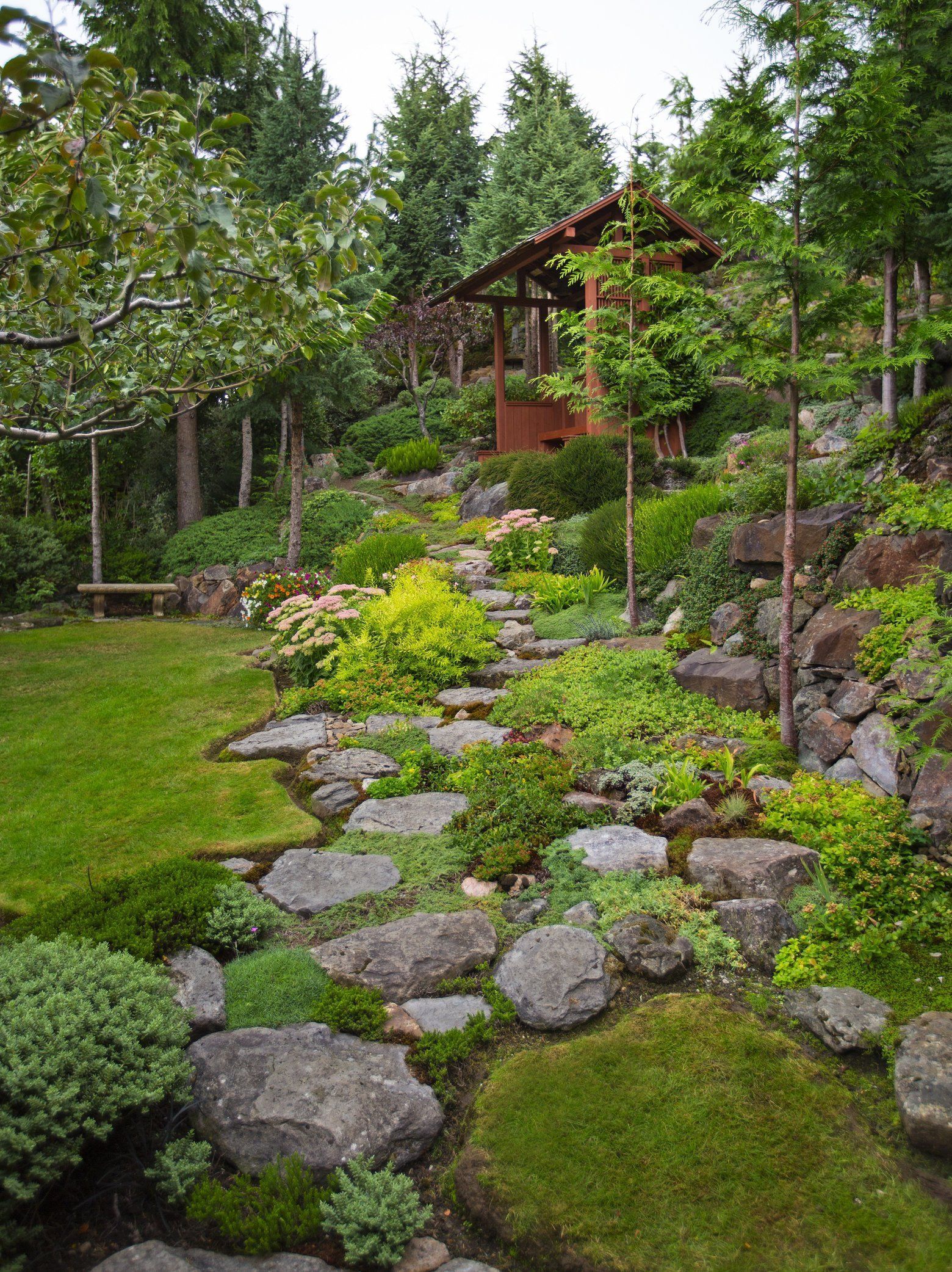 It's a great garden if you like hiking and views — or you're a mountain goat -   20 beauty Natural landscape ideas
