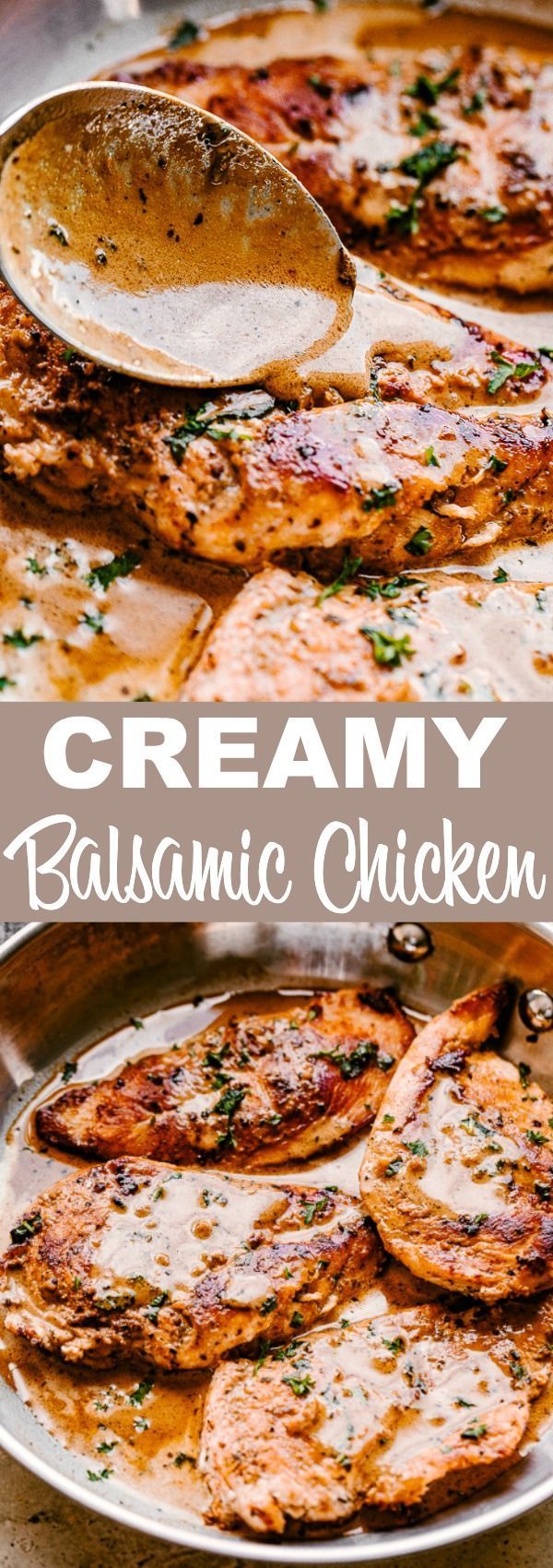 Juicy Skillet Balsamic Chicken Breasts | Easy Weeknight Recipes -   25 dinner recipes for family main dishes chicken breasts ideas