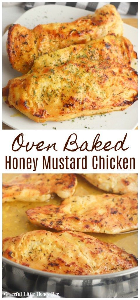 Oven Baked Honey Mustard Chicken Recipe -   25 dinner recipes for family main dishes chicken breasts ideas
