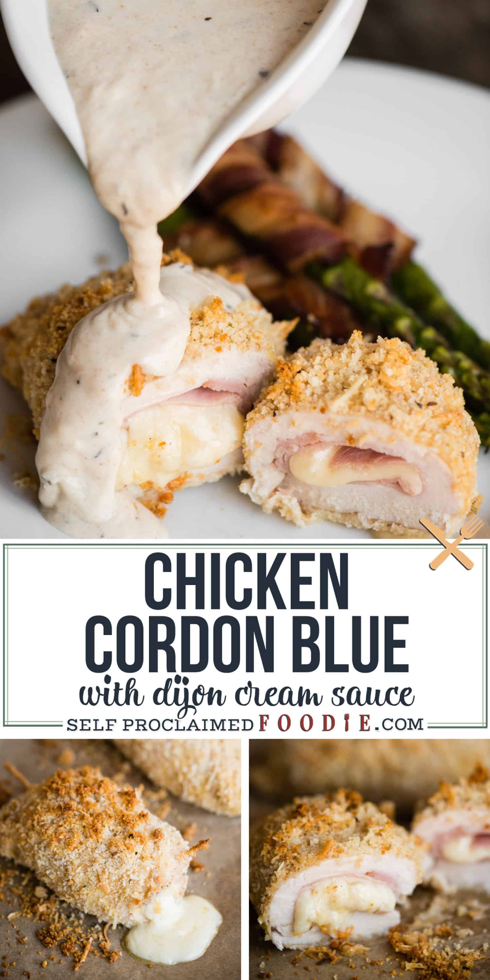Chicken Cordon Bleu with Dijon Cream Sauce | Self Proclaimed Foodie -   25 dinner recipes for family main dishes chicken breasts ideas