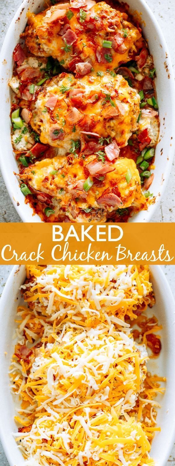 Baked Crack Chicken Breasts | Diethood -   25 dinner recipes for family main dishes chicken breasts ideas