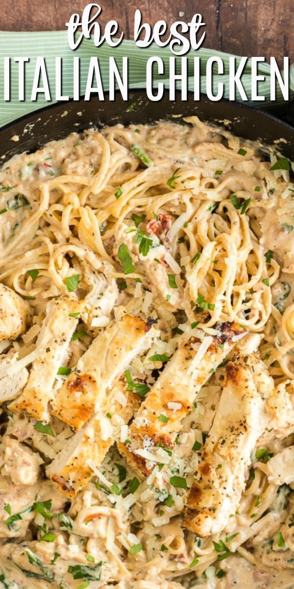 Creamy Italian Chicken Pasta Recipe in 30 minutes -   25 dinner recipes for family main dishes chicken breasts ideas