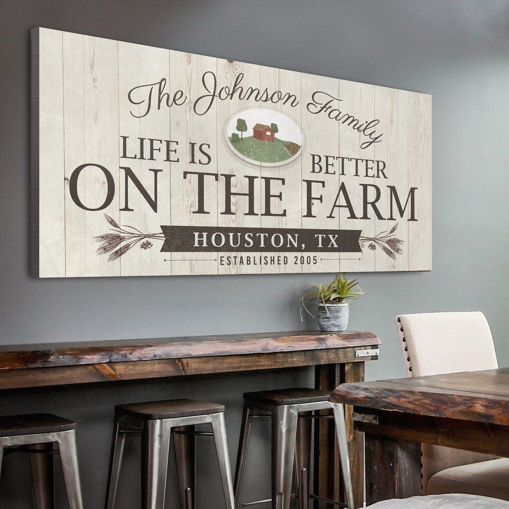 LIFE IS BETTER ON THE FARM -   14 farmhouse wall decorations living rooms ideas