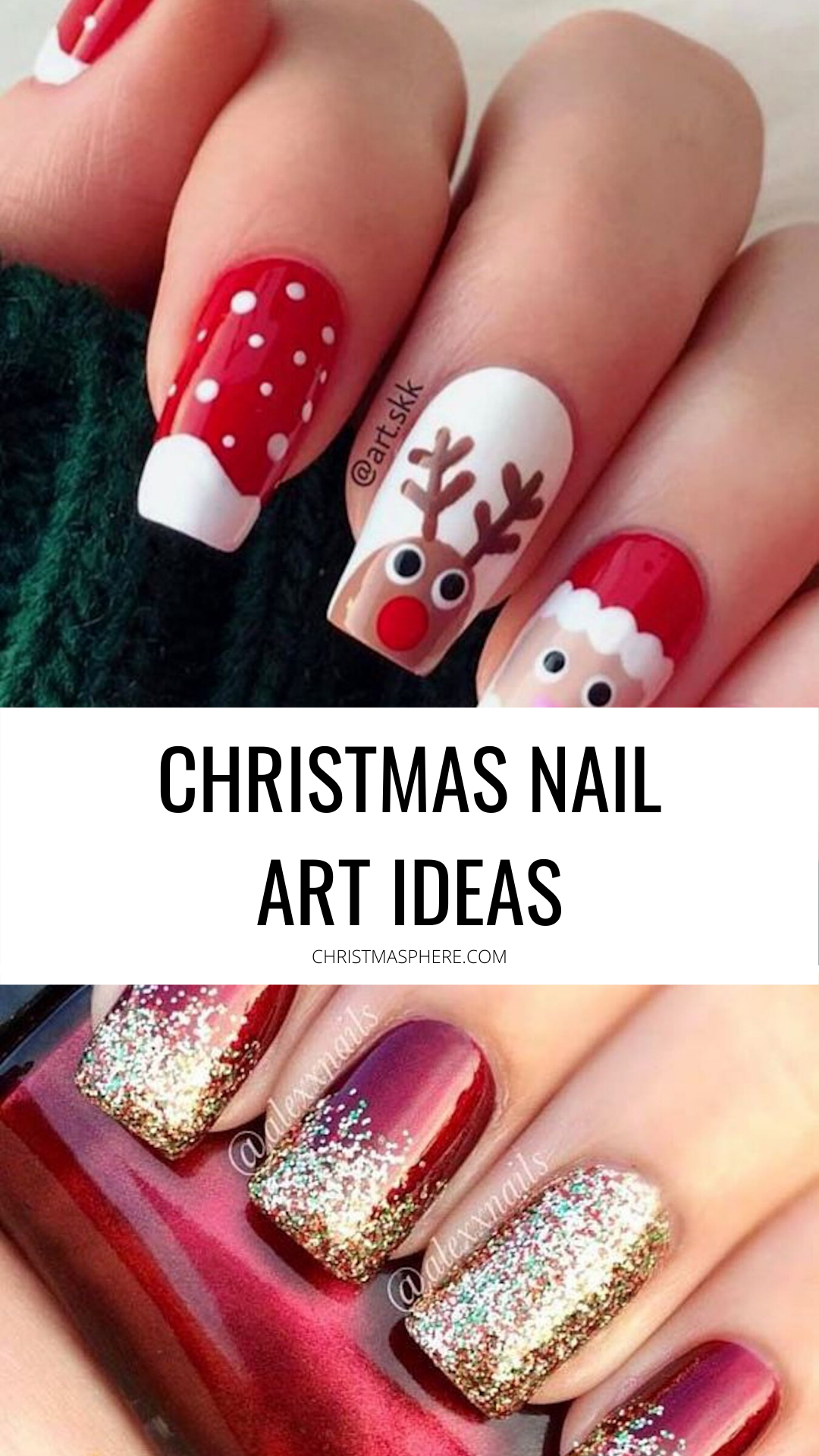Christmas Nail Art Ideas | Classic, Easy, Fun Christmas Nail Art Ideas -   14 xmas nails simple ideas