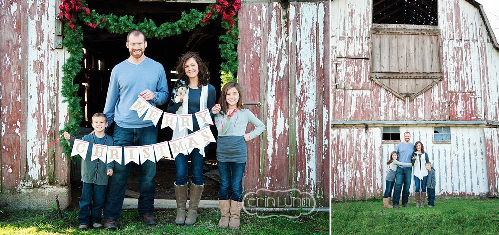 16 christmas photoshoot family outdoor barn ideas