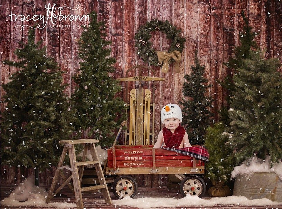 Instant Download DIGITAL BACKDROP for Photographers -Christmas Holiday - Tree Lot -   16 christmas photoshoot family outdoor barn ideas