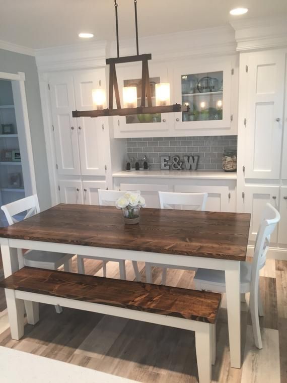 6' Solid Wood Farmhouse Table | Farmhouse Dining Table | Farmhouse Kitchen Table | Built to Order | Made in USA -   16 farmhouse kitchen table decorations ideas