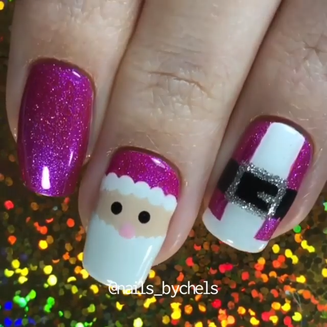 Santa Claus Is Coming Soon!  -   16 xmas nails easy diy christmas ideas