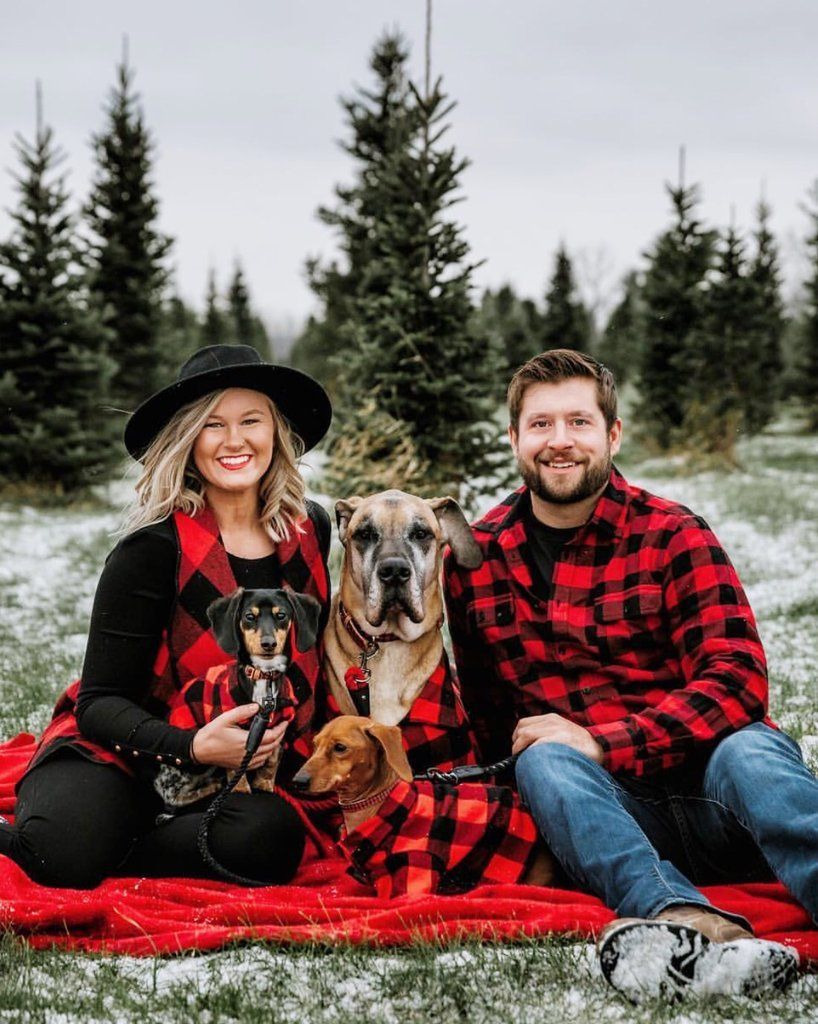 Great Plains Flannel - Matching Sizes for Dogs + Humans -   17 christmas photoshoot couples funny ideas