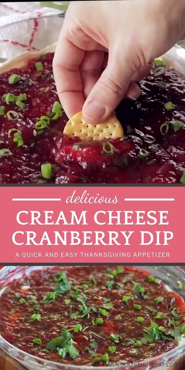 CREAM CHEESE CRANBERRY DIP -   17 thanksgiving appetizers ideas